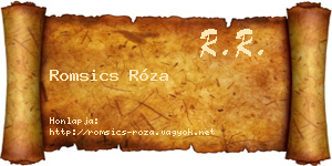 Romsics Róza névjegykártya